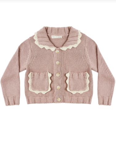 COLLARED CARDIGAN ROSEWOOD