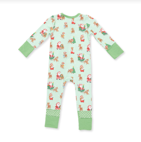 Vintage Reindeer & Santa Uni - Convertible Romper