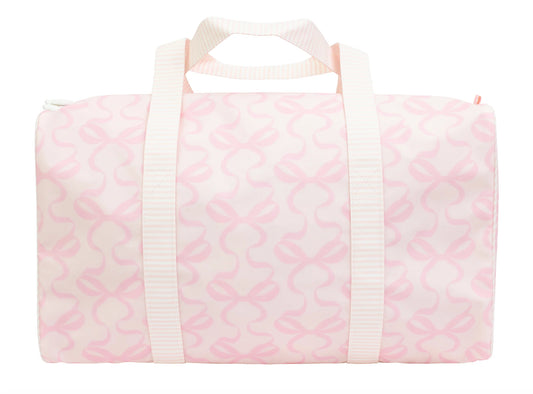 Pastel Bows Pink Duffle Bag
