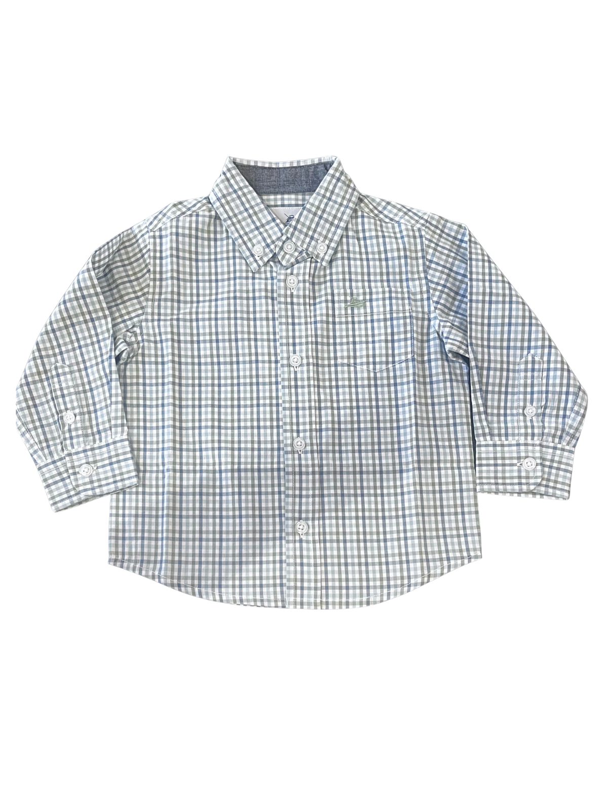 Navy & Blue L/S Check Dress Shirt