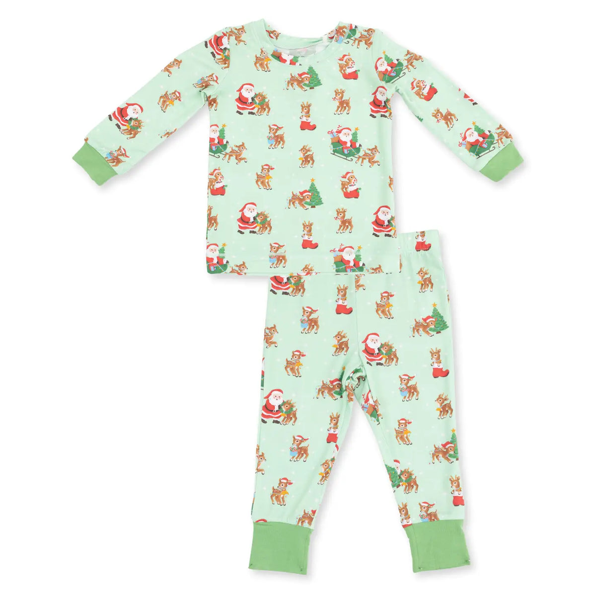 Vintage Reindeer & Santa Pajama Set