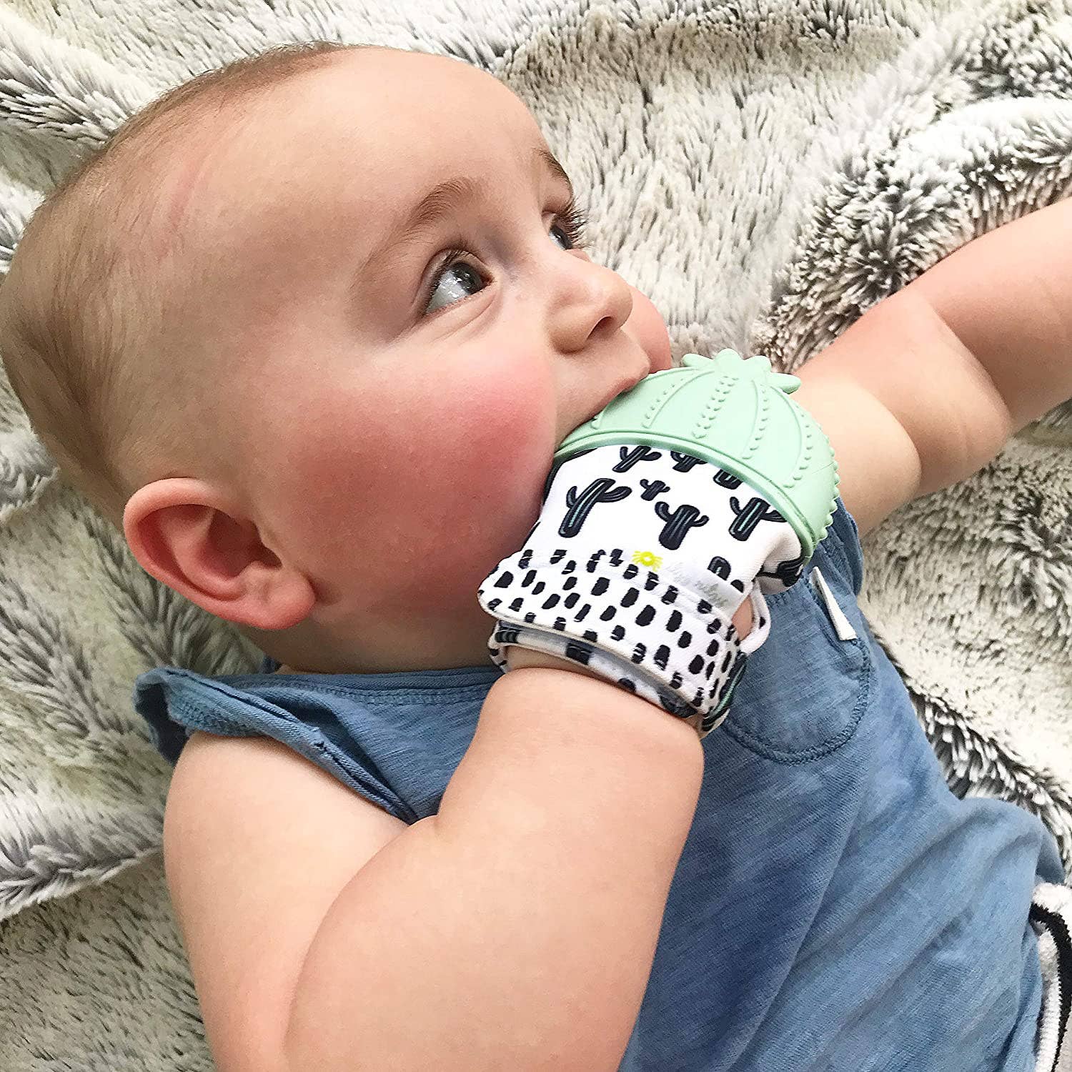 *NEW OPTIONS* Itzy Mitt™ Silicone Teething Mitts: Cactus