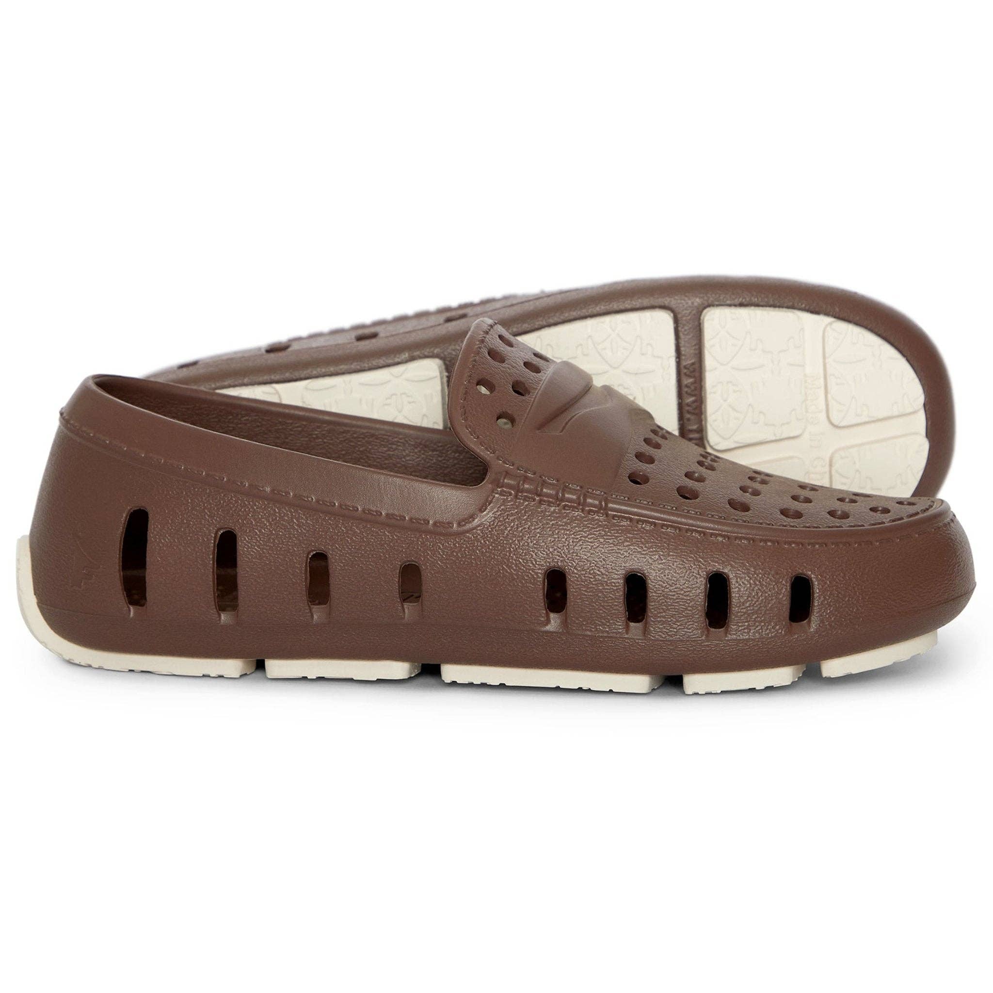 FLOAFERS-KIDS PRODIGY DRIVER DRIFTWOOD BROWN/COCONUT
