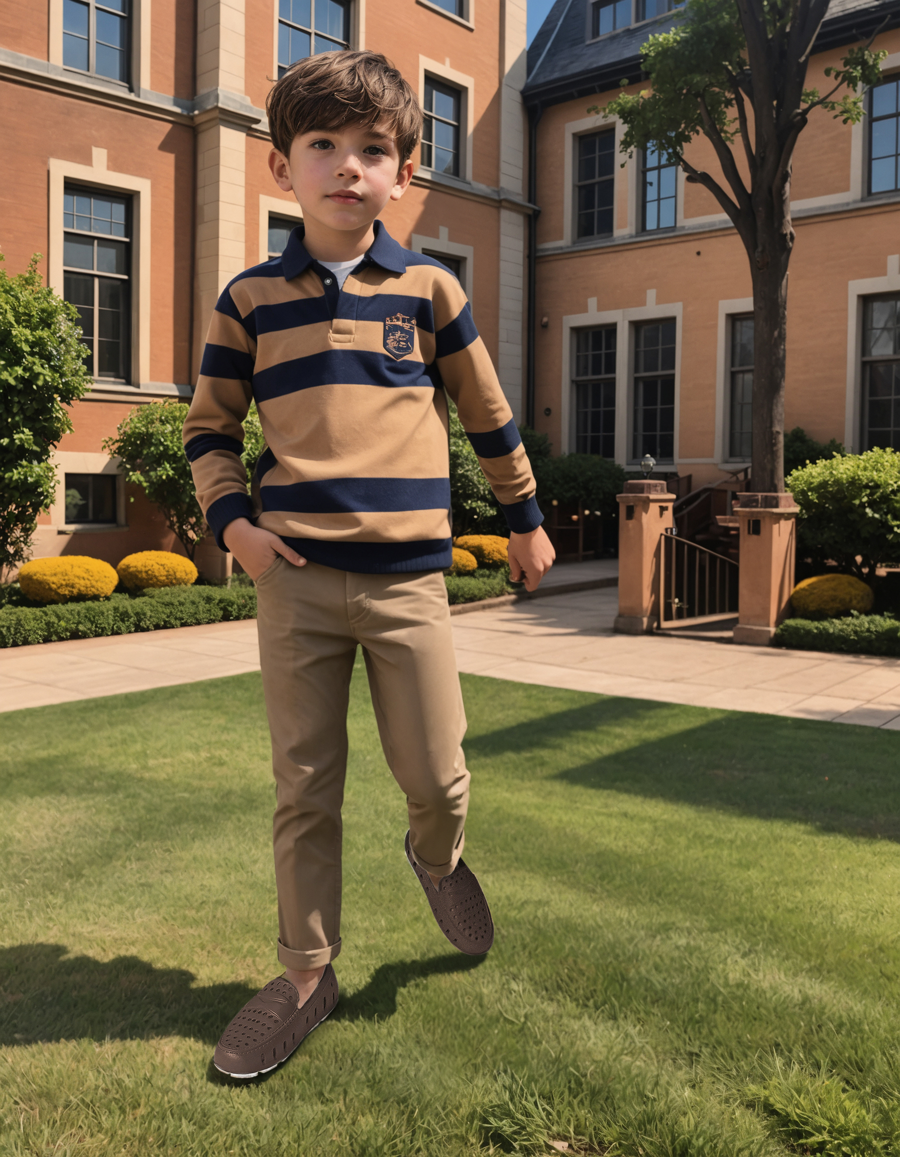 FLOAFERS-KIDS PRODIGY DRIVER DRIFTWOOD BROWN/COCONUT