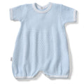 Blue Paty Knit Straight Hem Bubble