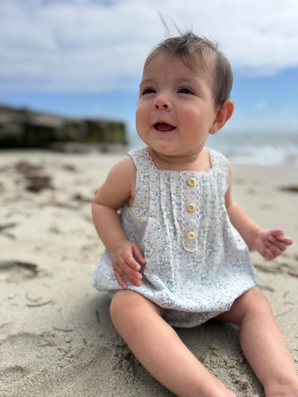 Blue Floral Evie Bubble