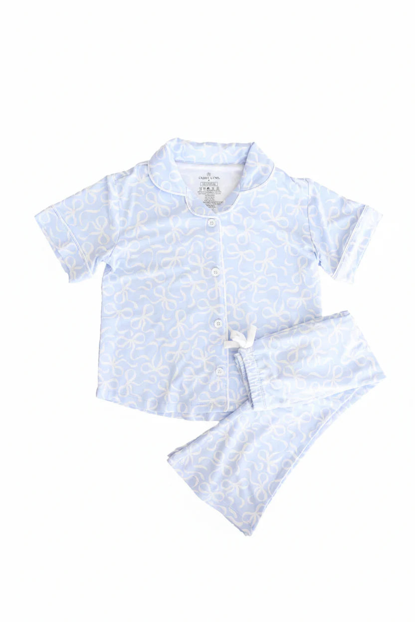 Bows Two Piece Flare Pant Lounge Set