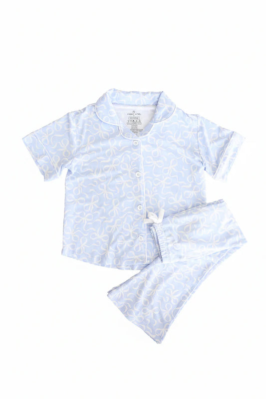 Bows Two Piece Flare Pant Lounge Set