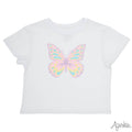 Pretty Butterfly with Pink Glitter Boxy Shirt