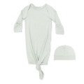 Solid Bok Choy Knotted Gown And Beanie Hat
