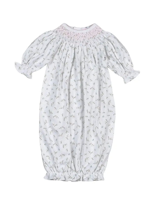 Pink Bella Floral Bishop Gown