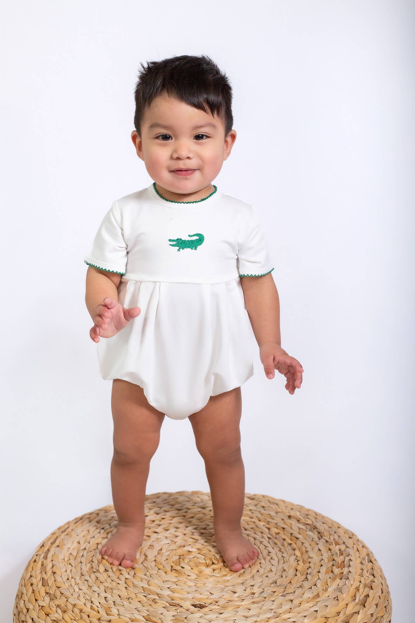 Pip Embroidered Bubble -Alligator