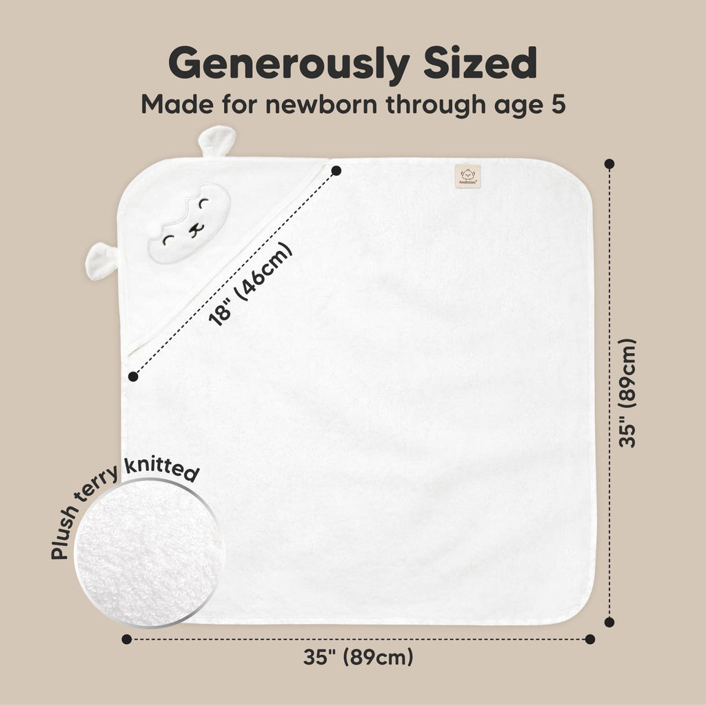 KeaBabies Cuddle Baby Hooded Towel