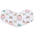 Country Baby Boy Burp Cloth and Bib 2 in 1  Soft Bamboo Organic Cotton Combo
