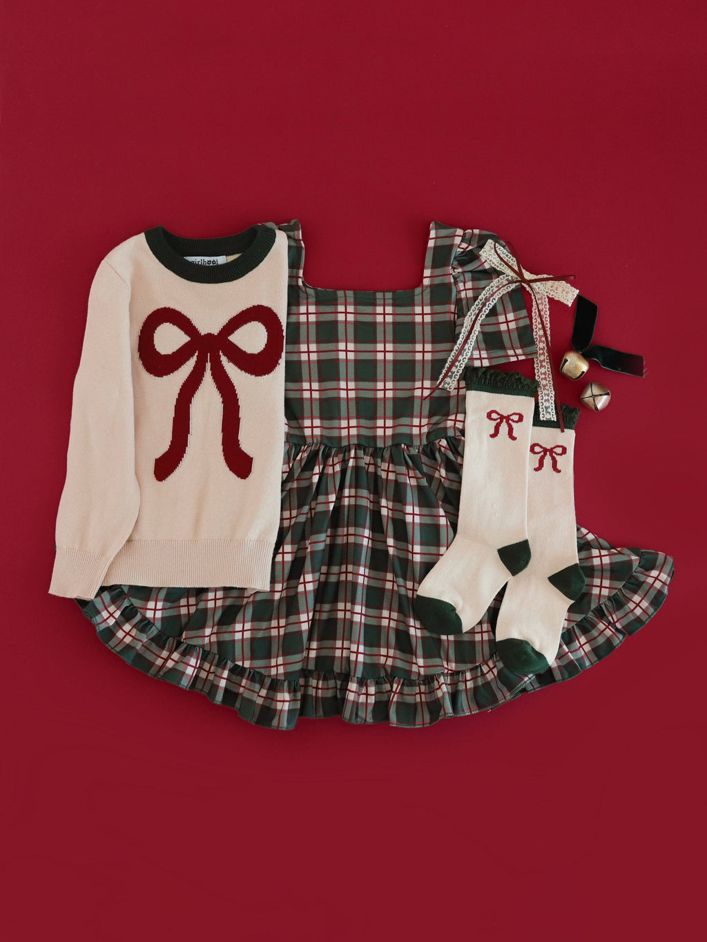 Vanilla Bow Lace Top Knee High Socks