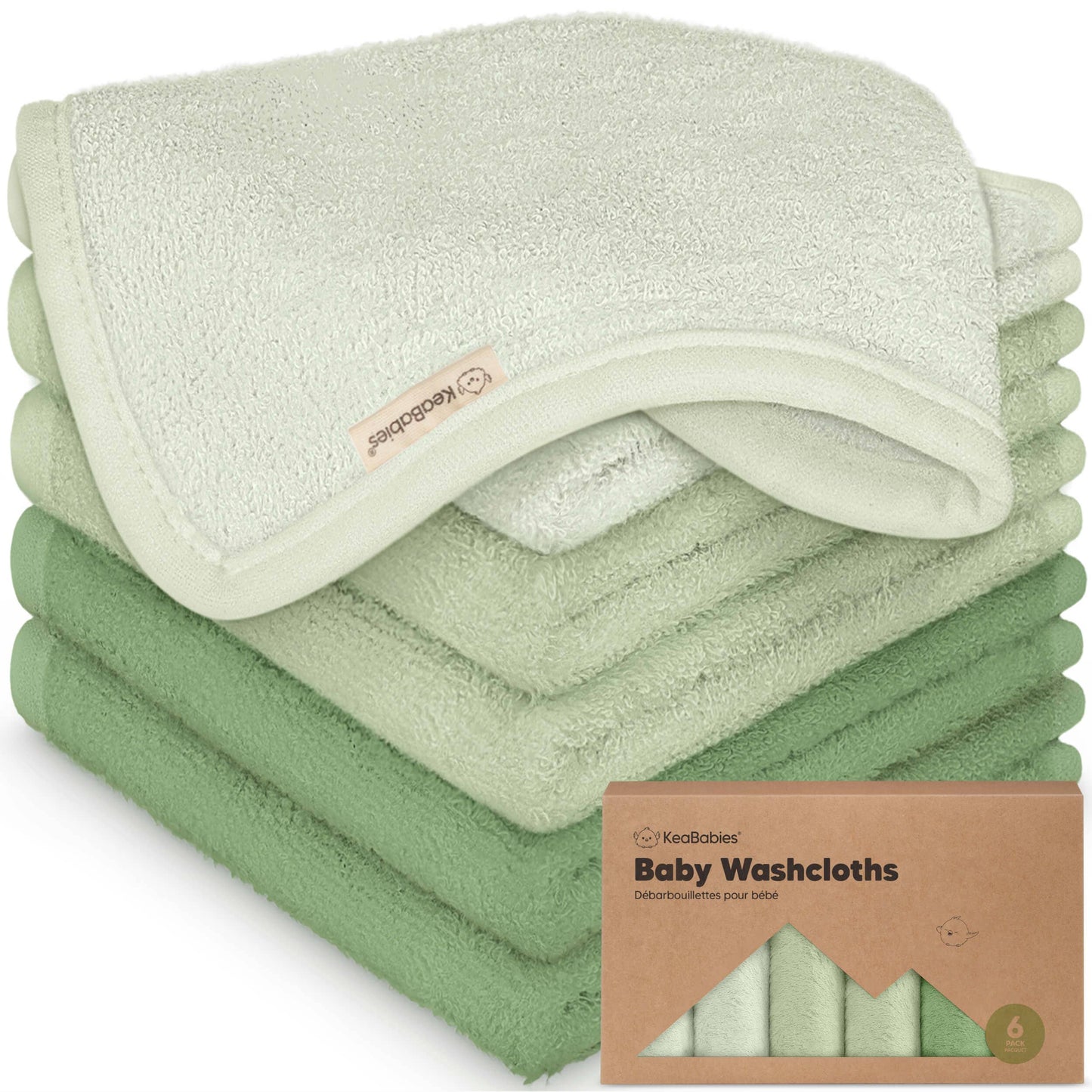 Greens Baby Wash Cloths