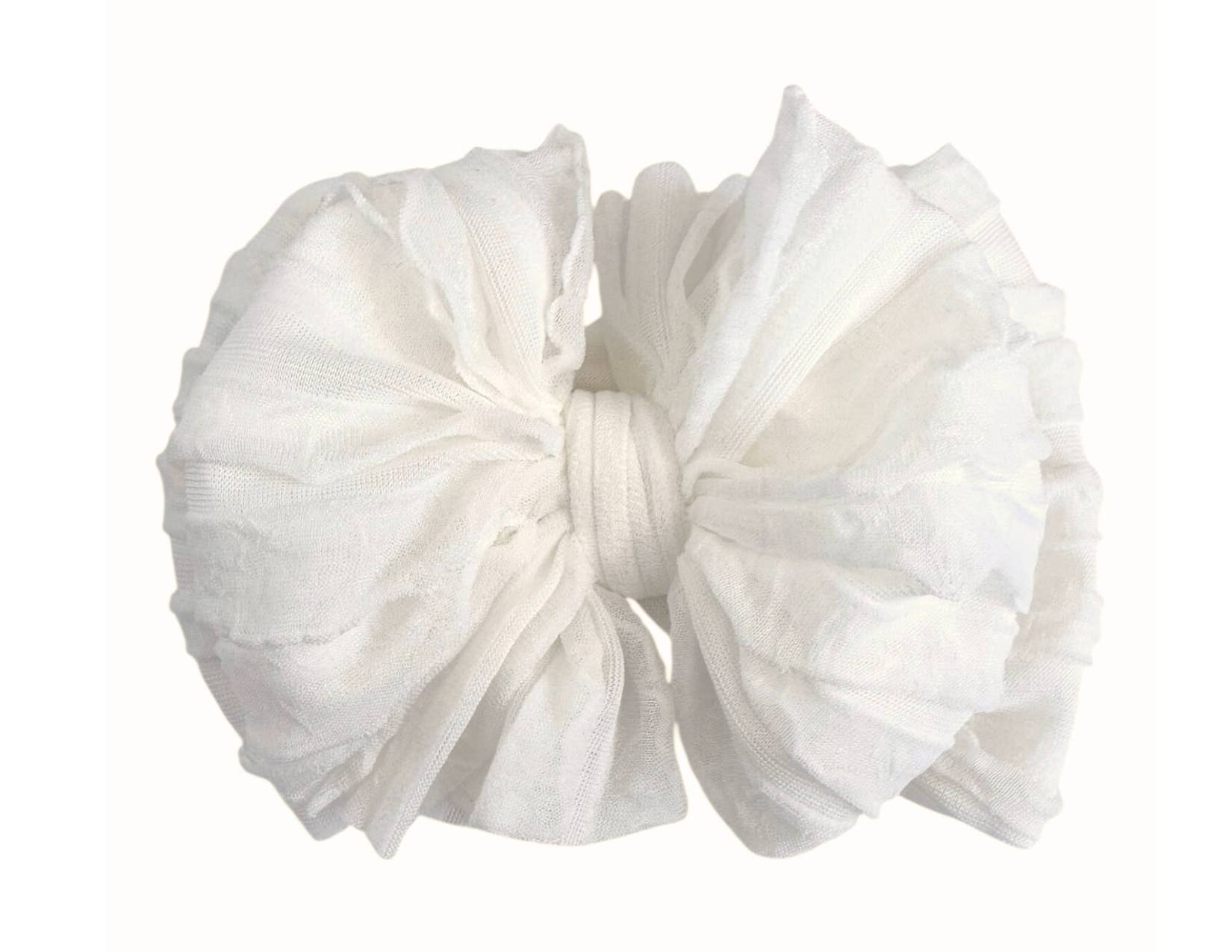 Off White Ruffled Headband