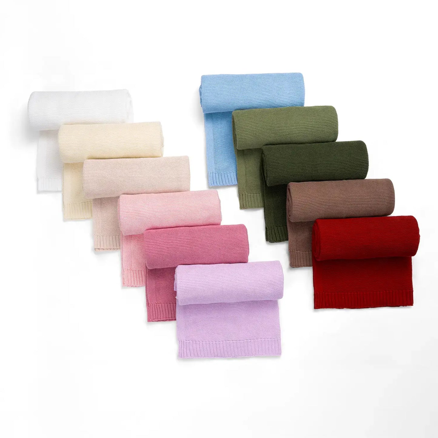 Classic Knit Baby Blanket - 100% Cotton Shima Seiki Knitting