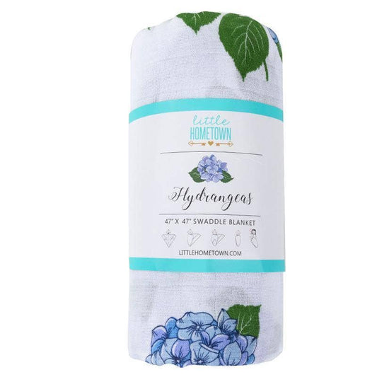 Hydrangeas Baby Muslin Swaddle Receiving Blanket Breathable and Lightweight