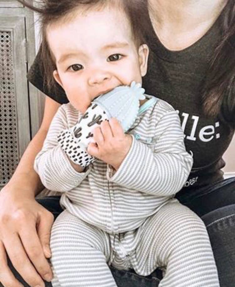 *NEW OPTIONS* Itzy Mitt™ Silicone Teething Mitts: Cactus