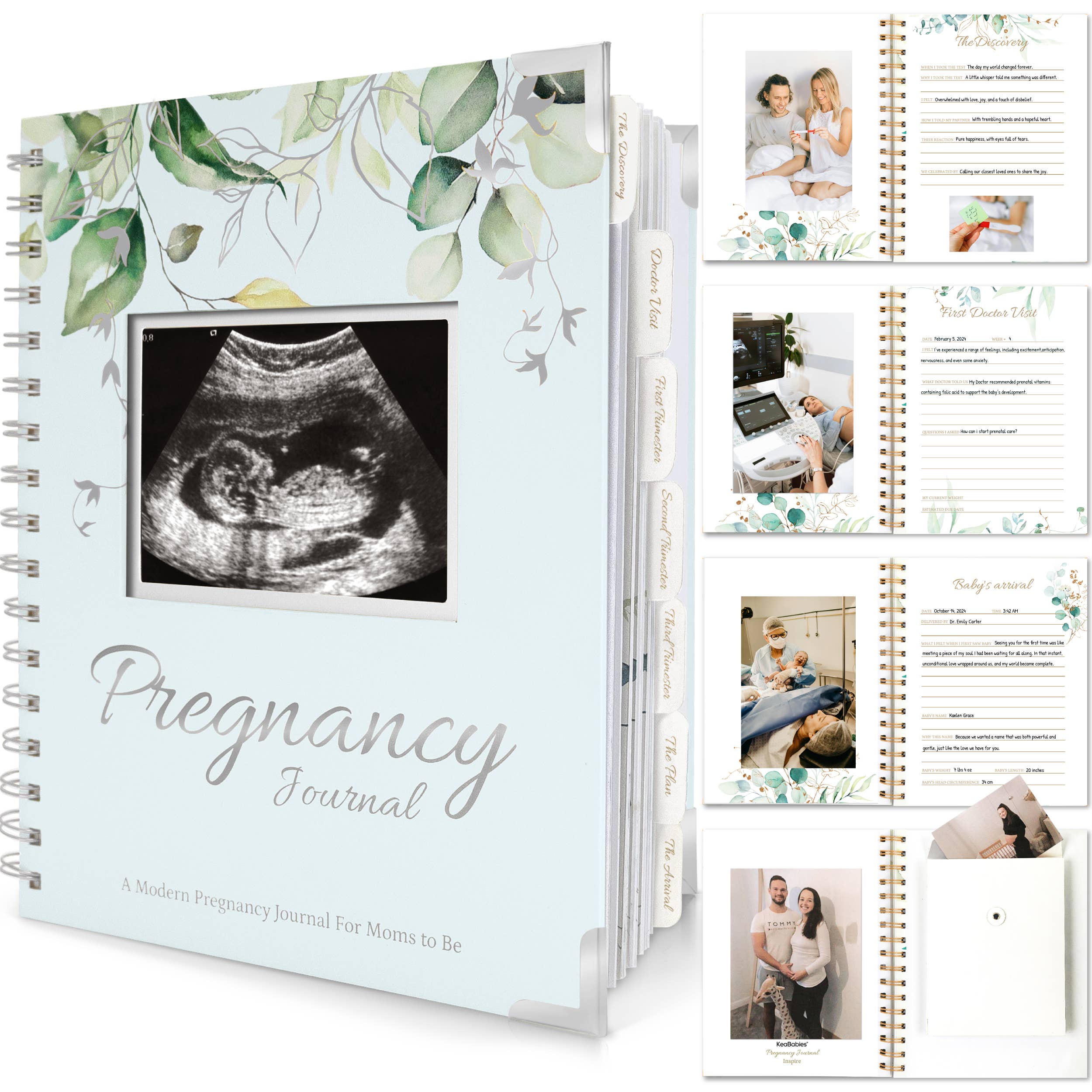 KeaBabies Inspire Pregnancy Journal (Frost)