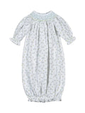 Blue Mia Floral Bishop Gown