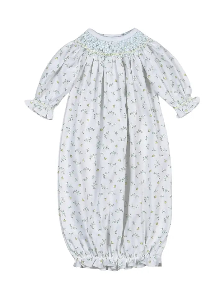 Blue Mia Floral Bishop Gown