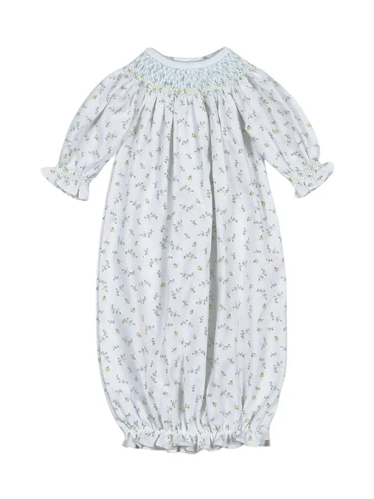 Blue Mia Floral Bishop Gown