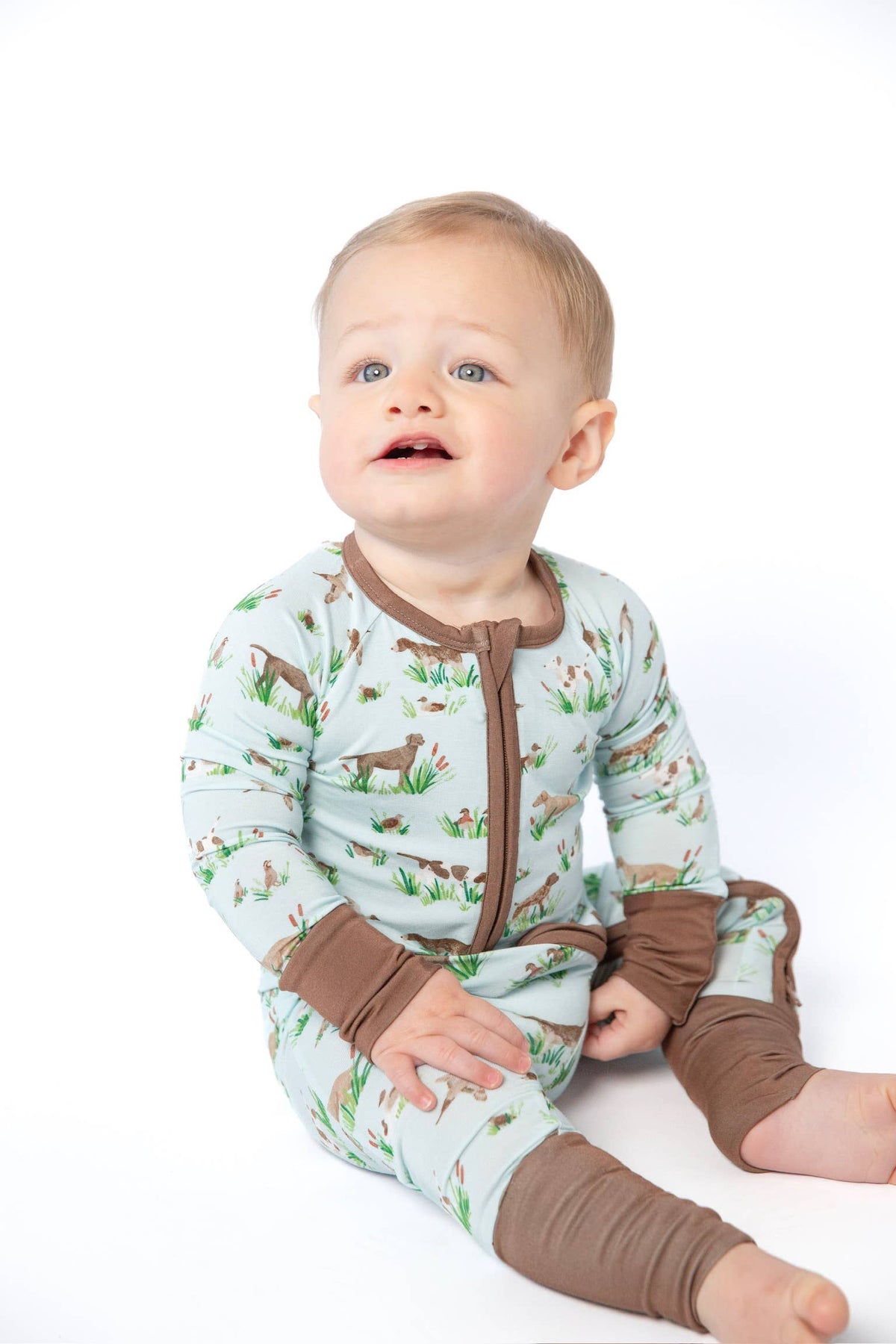 Delta Bird Hunting Dogs Convertible Zip Romper