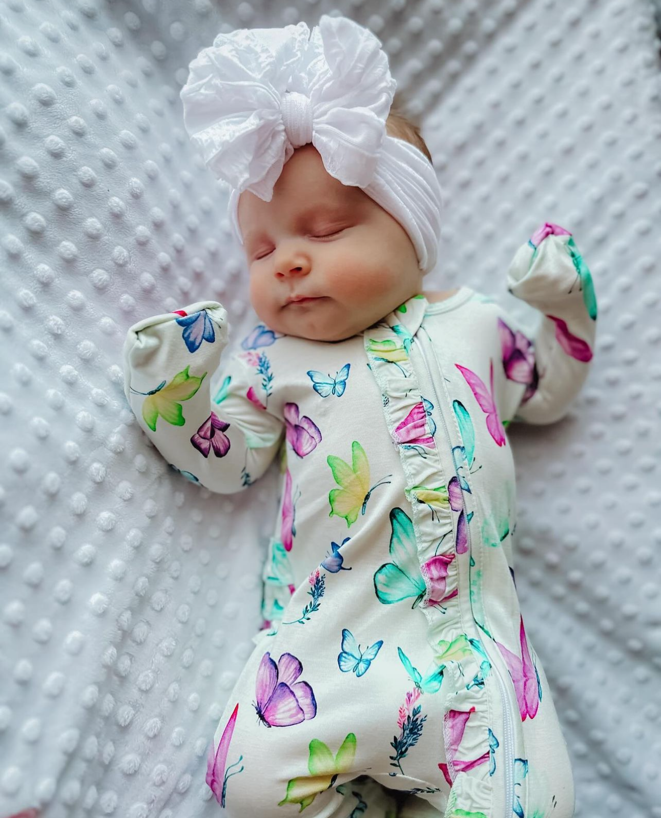 White Ruffled Headband
