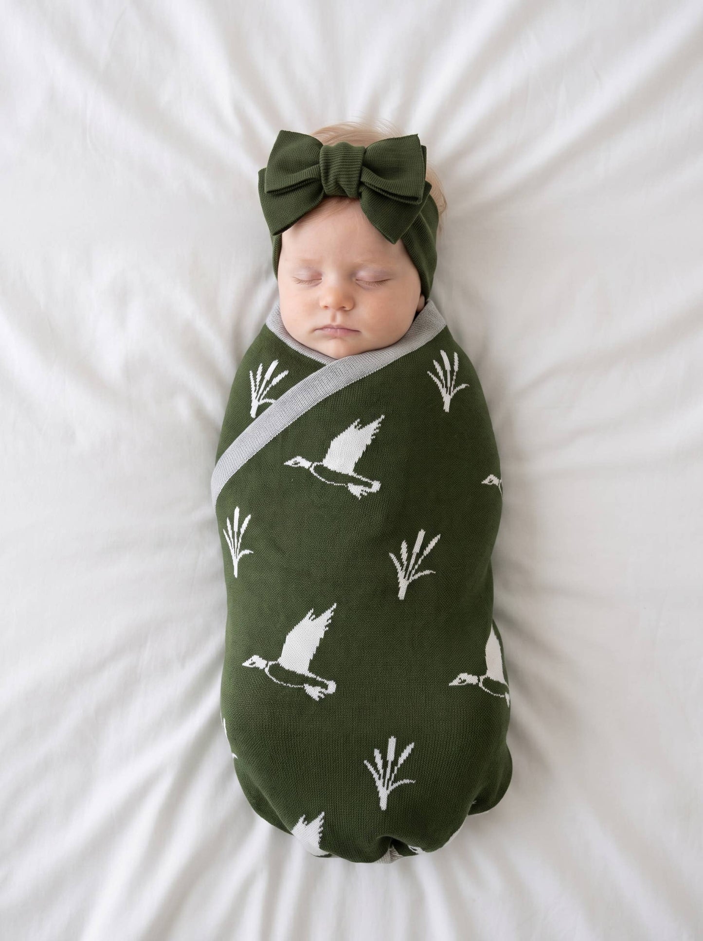 Mallard Duck Jacquard Baby Blanket