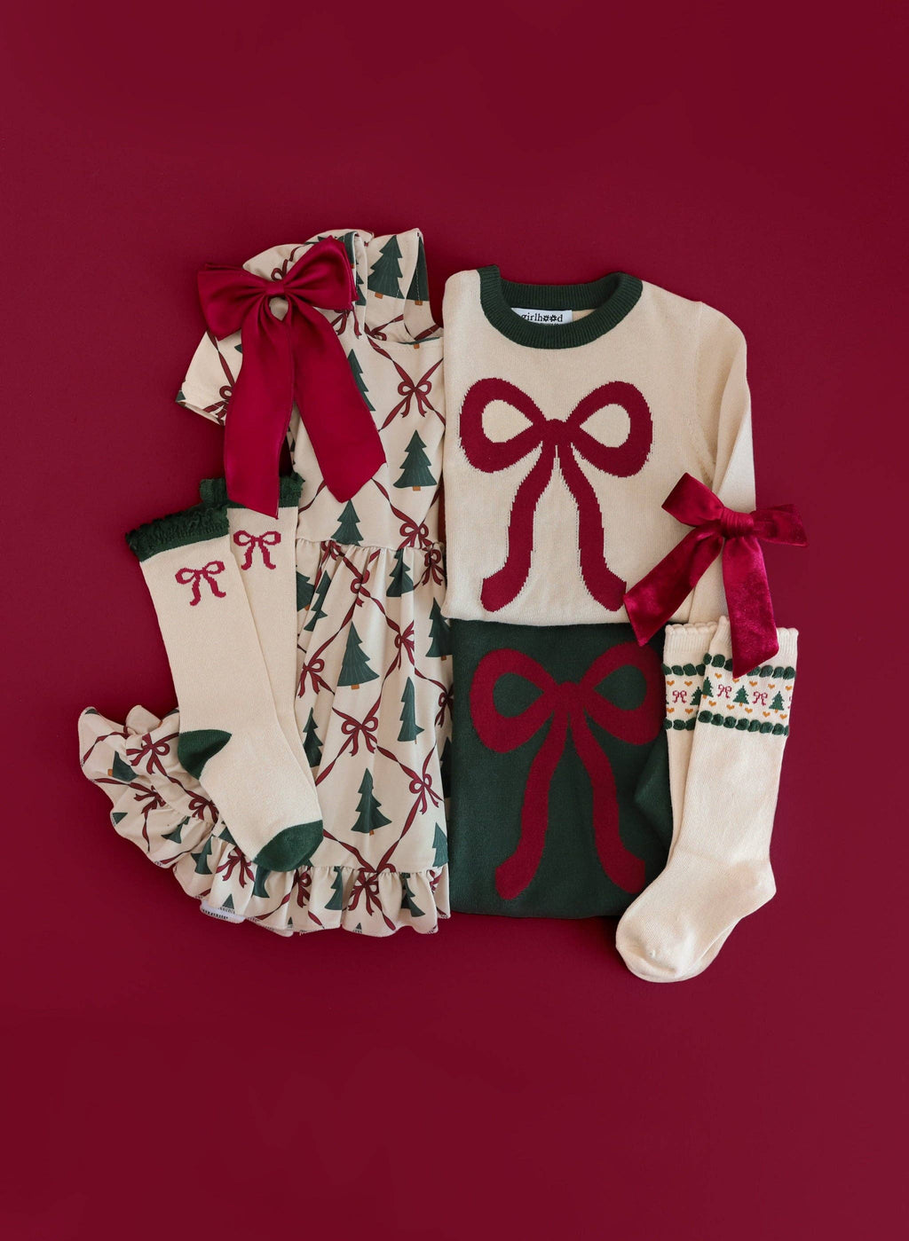 Vanilla Bow Lace Top Knee High Socks