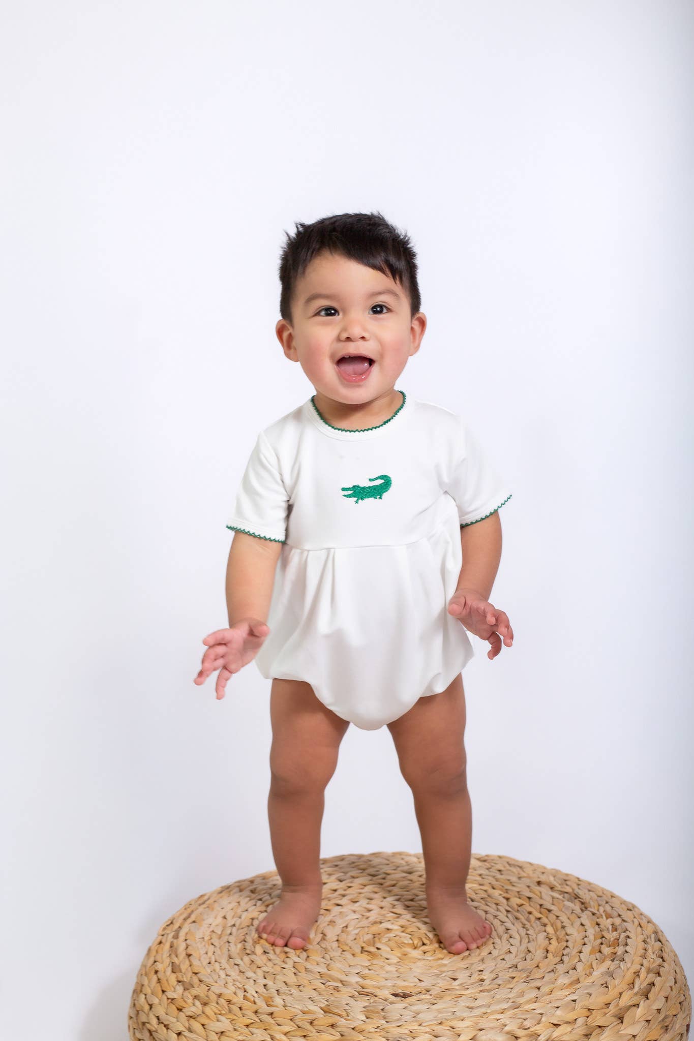 Pip Embroidered Bubble -Alligator