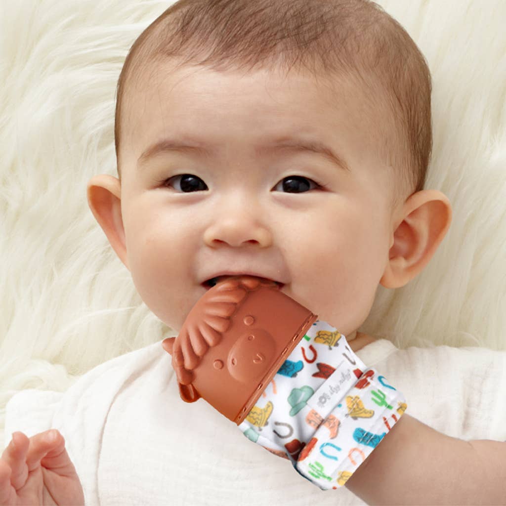 *NEW OPTIONS* Itzy Mitt™ Silicone Teething Mitts: Fox