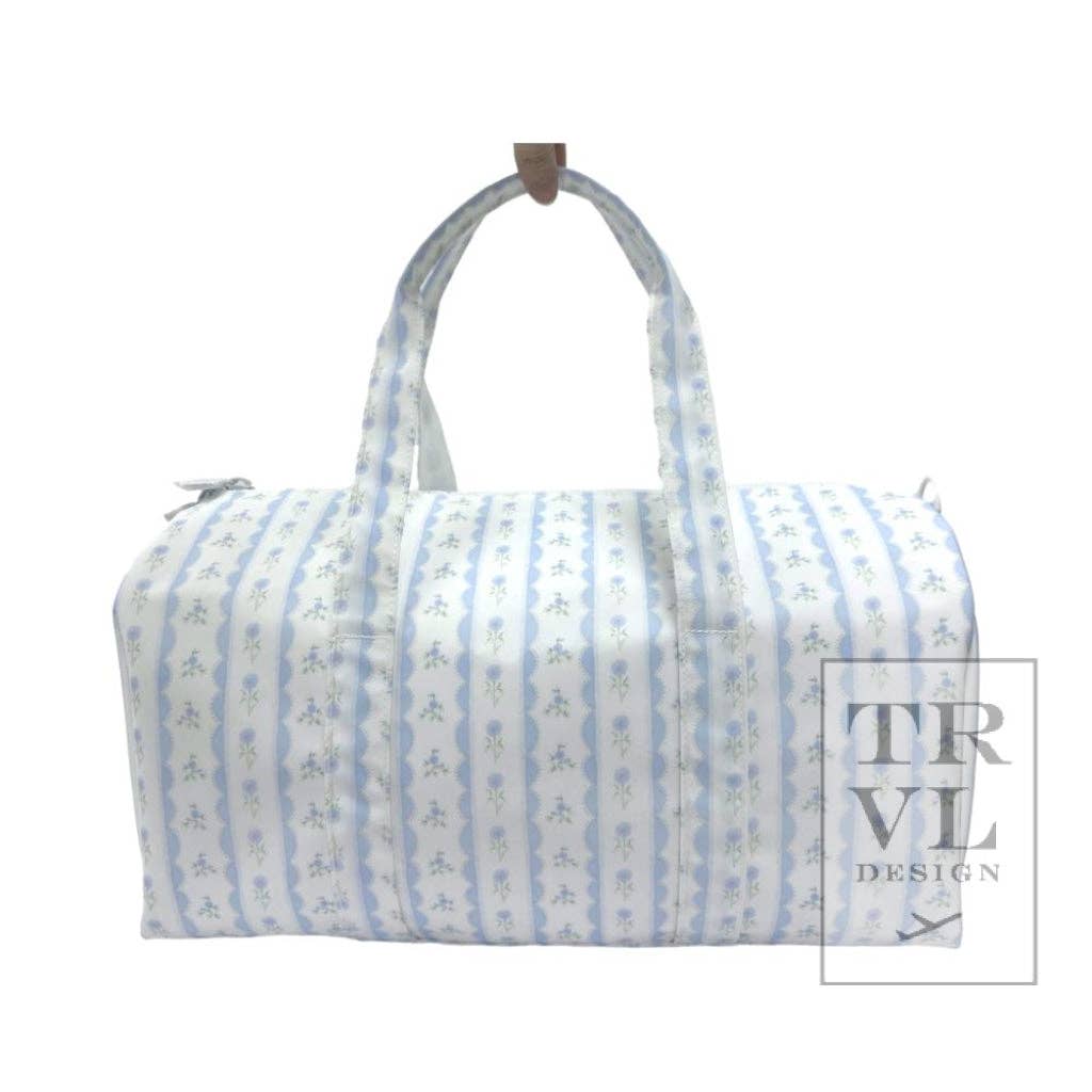 Weekender - Ribbon Floral Blue Duffel Bag
