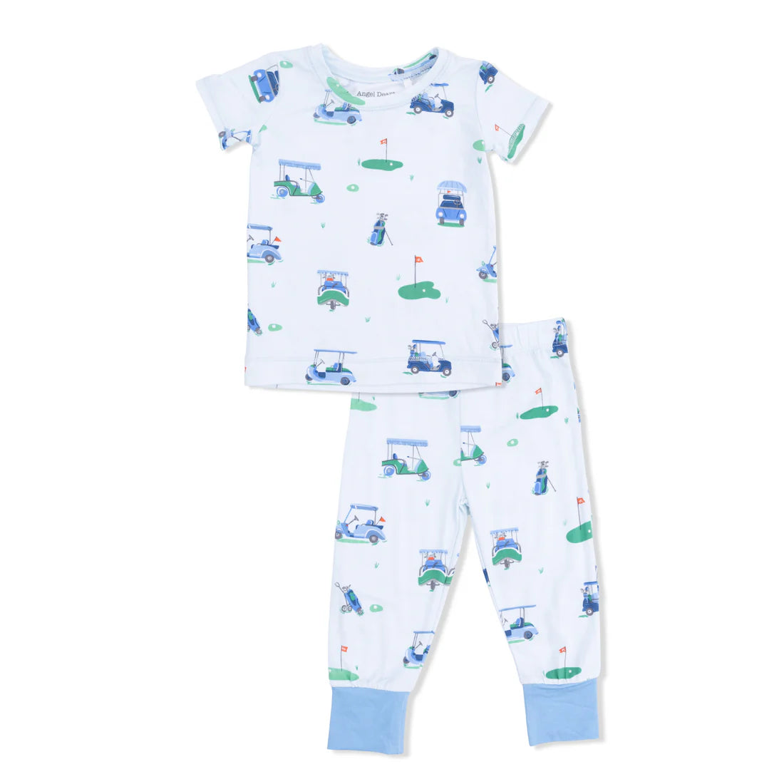 Vintage Golf Carts Blue  Short Sleeve Loungewear Set