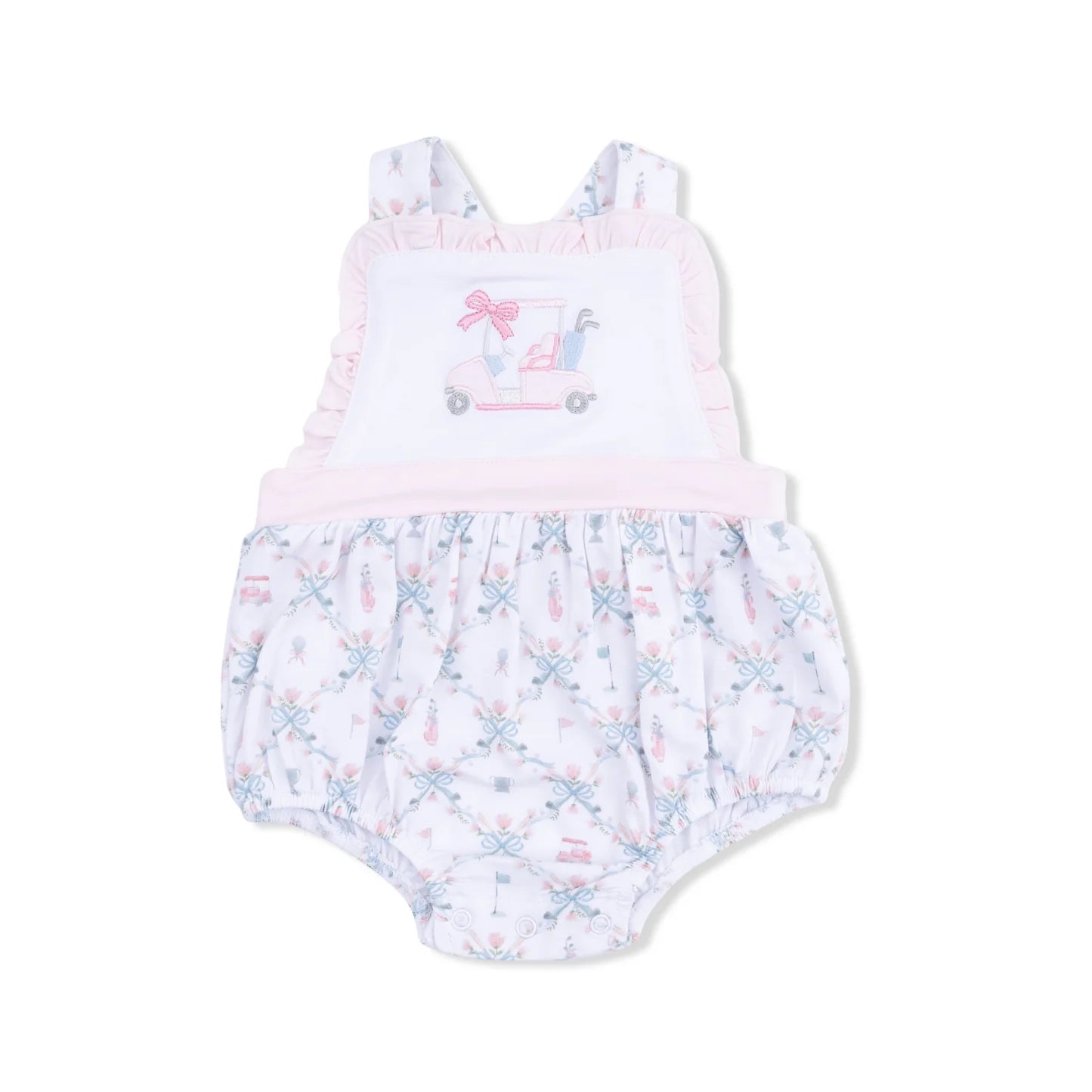 Golf Trellis Pink Ruffle Bubble