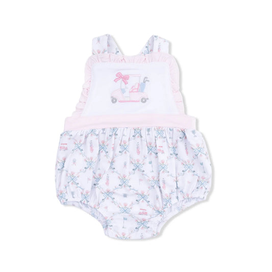 Golf Trellis Pink Ruffle Bubble