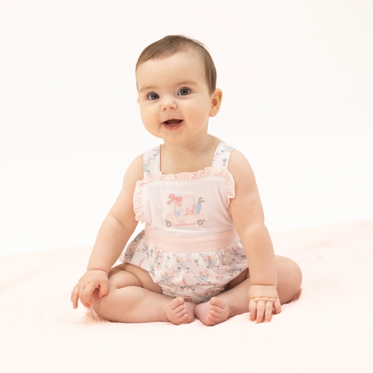 Golf Trellis Pink Ruffle Bubble