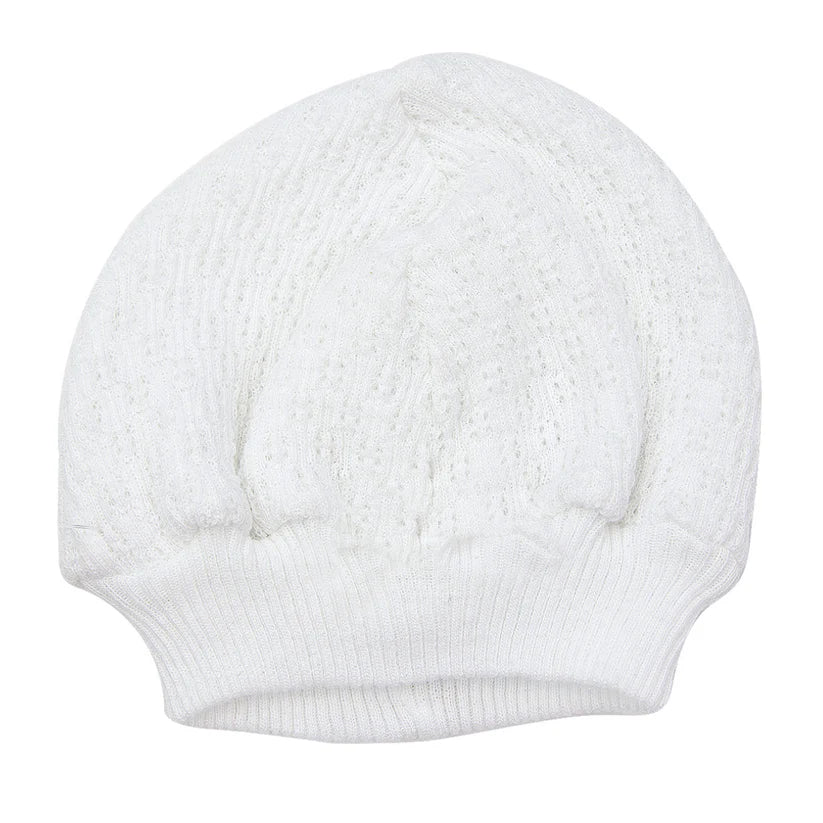 White Knit beanie