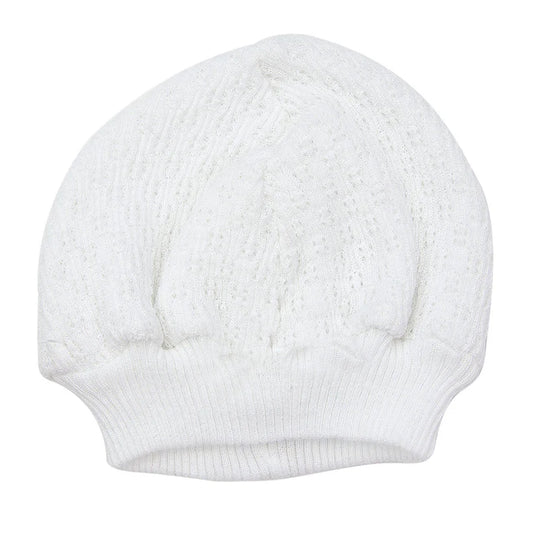 White Knit beanie
