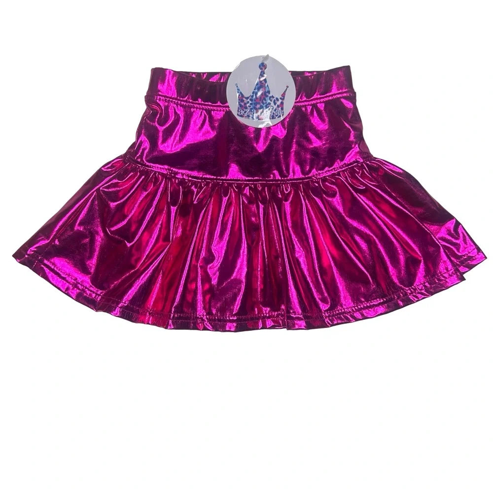 Pink Metallic Skort