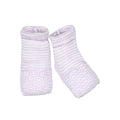 Lavender Knit Booties with Lavender Trim