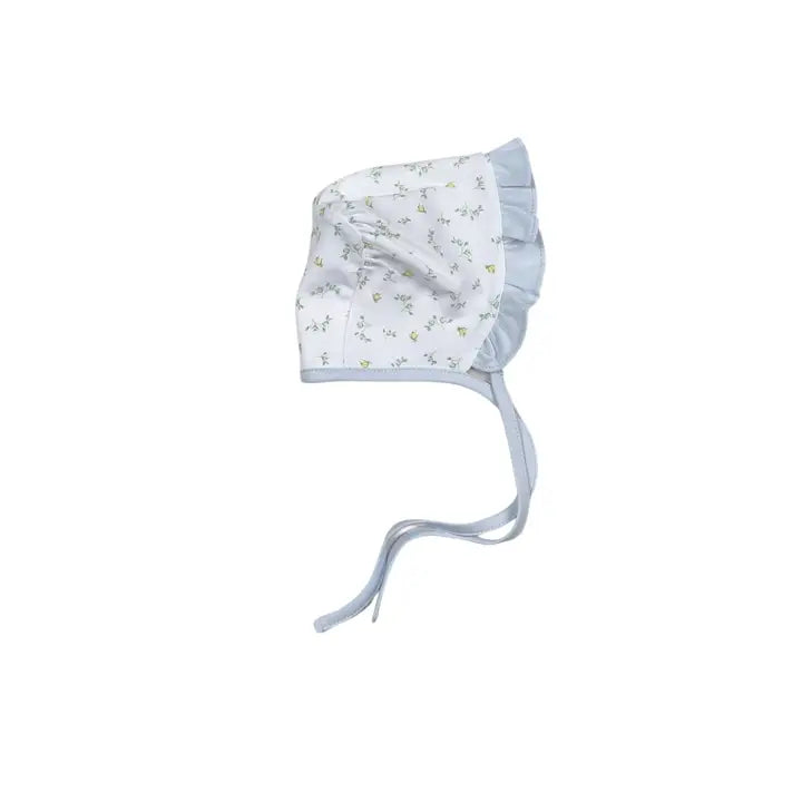 Mia Blue Floral Pima Bonnet