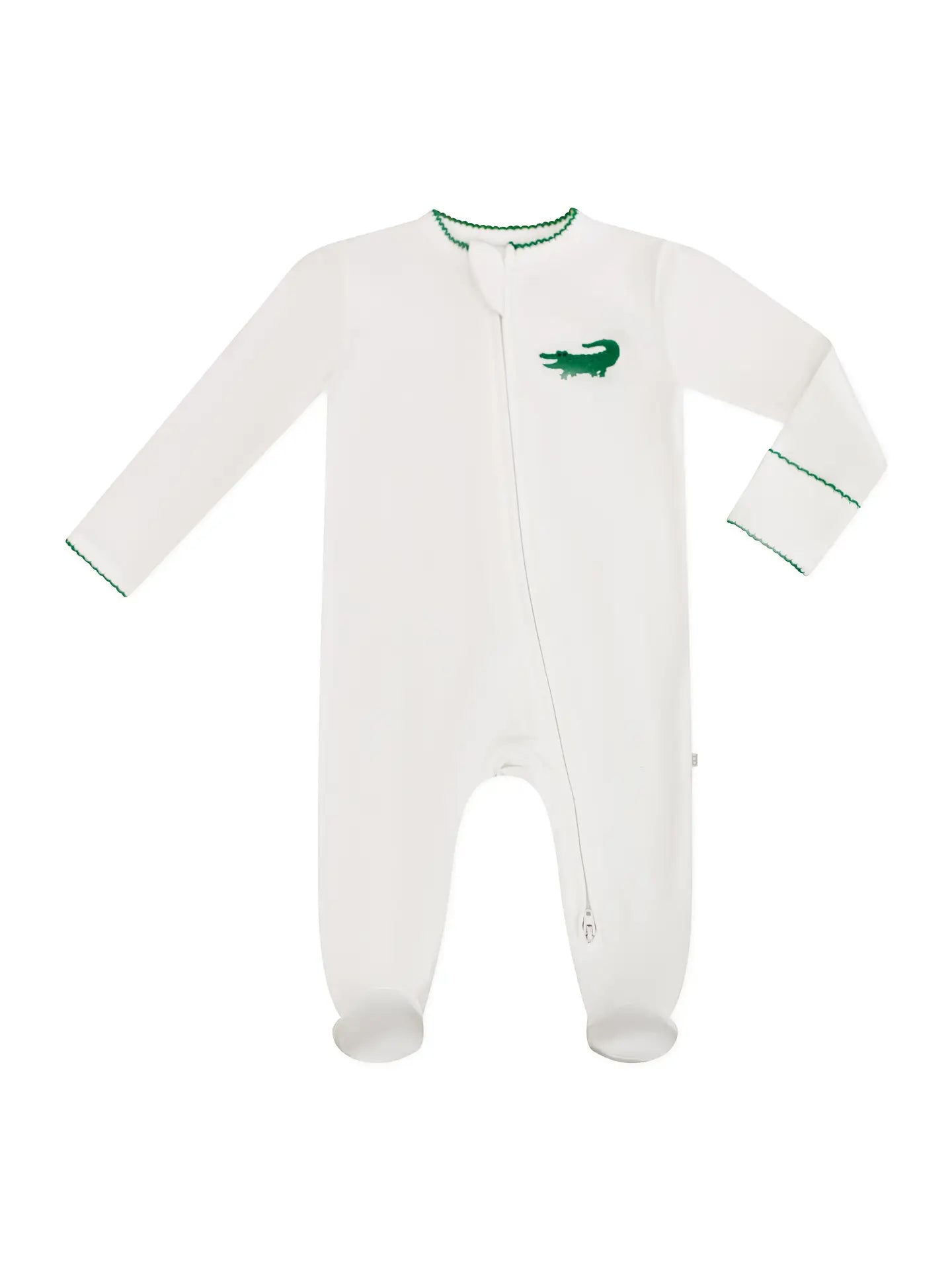 Alligator Pip Embroidered Footie