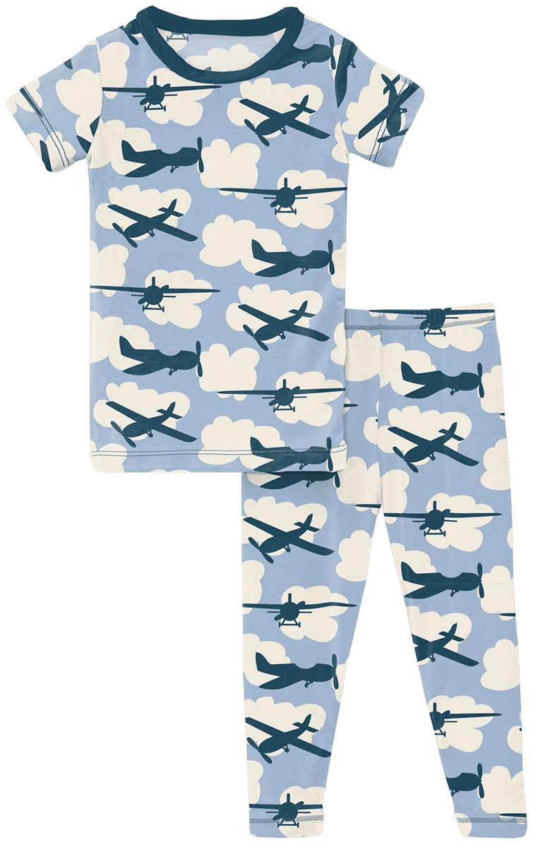 Pond Airplanes Short Sleeve Pajama Set