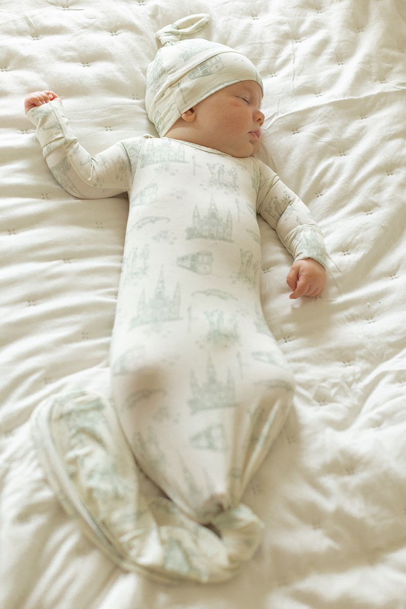 Sage Toile Gown
