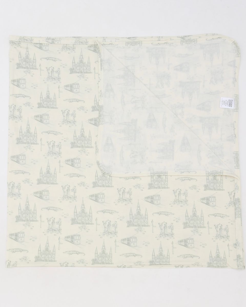 Sage Toile Swaddle
