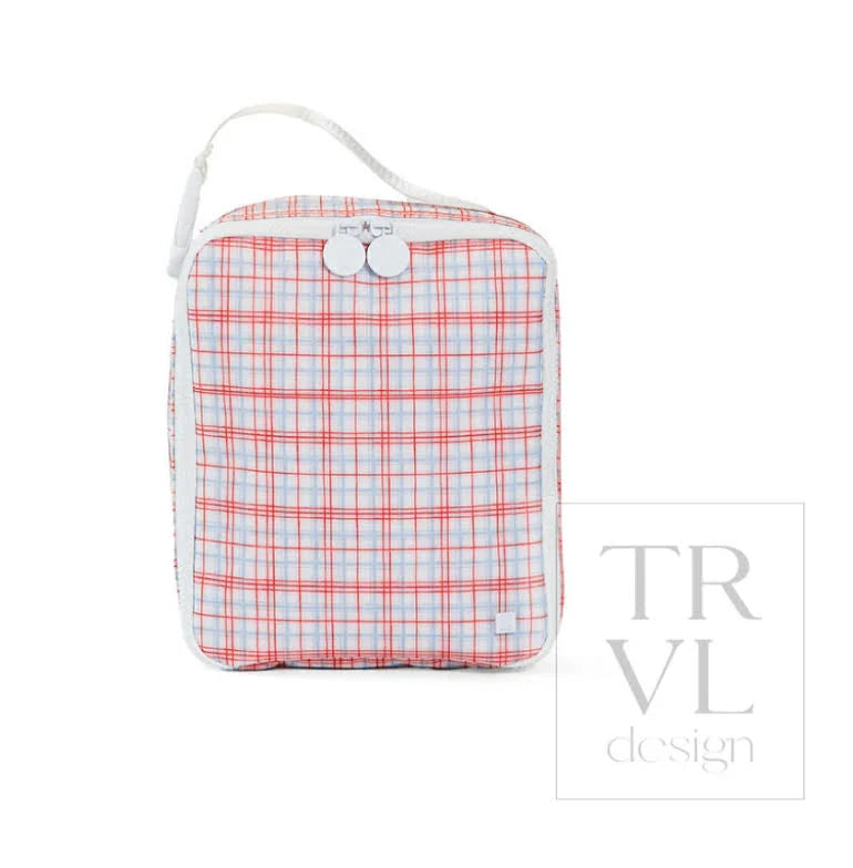 Red Plaid Lunch Box