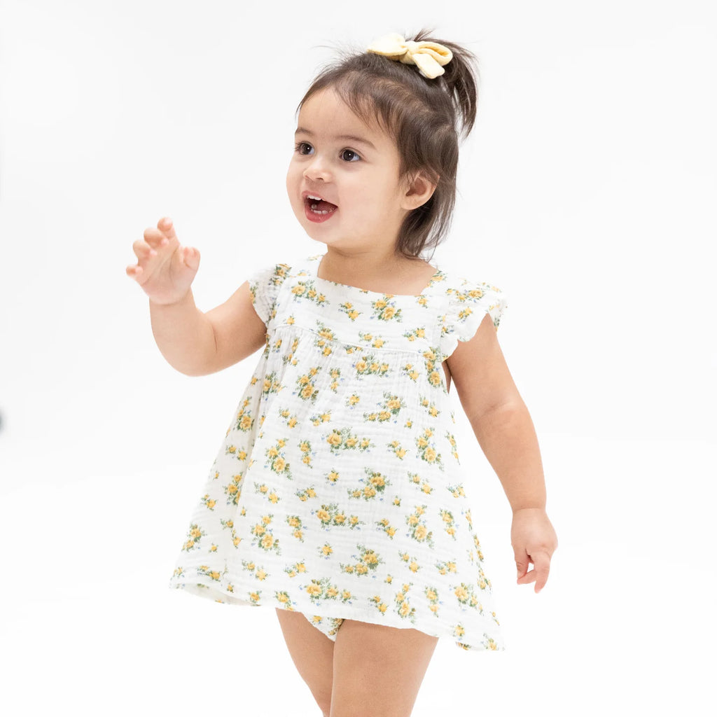 Sunshine Roses Pinafore Set